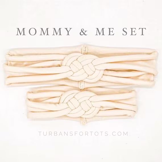 Natural Sailors knot: Mommy & Me set {2 items}, matching set, mom and me, oatmeal, neutral, light... | Etsy (US)