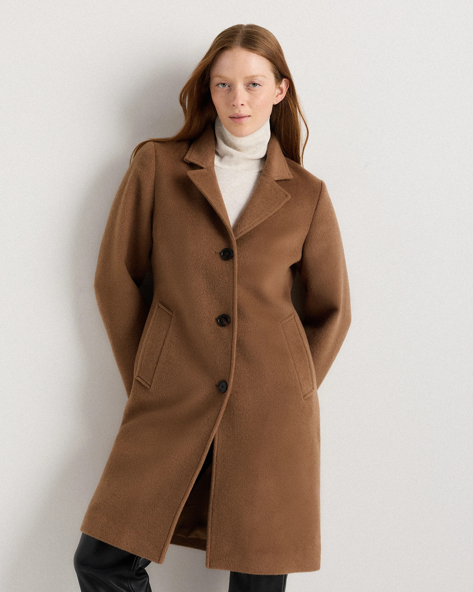 Camel Hair Single-Breasted Midi Coat | Quince