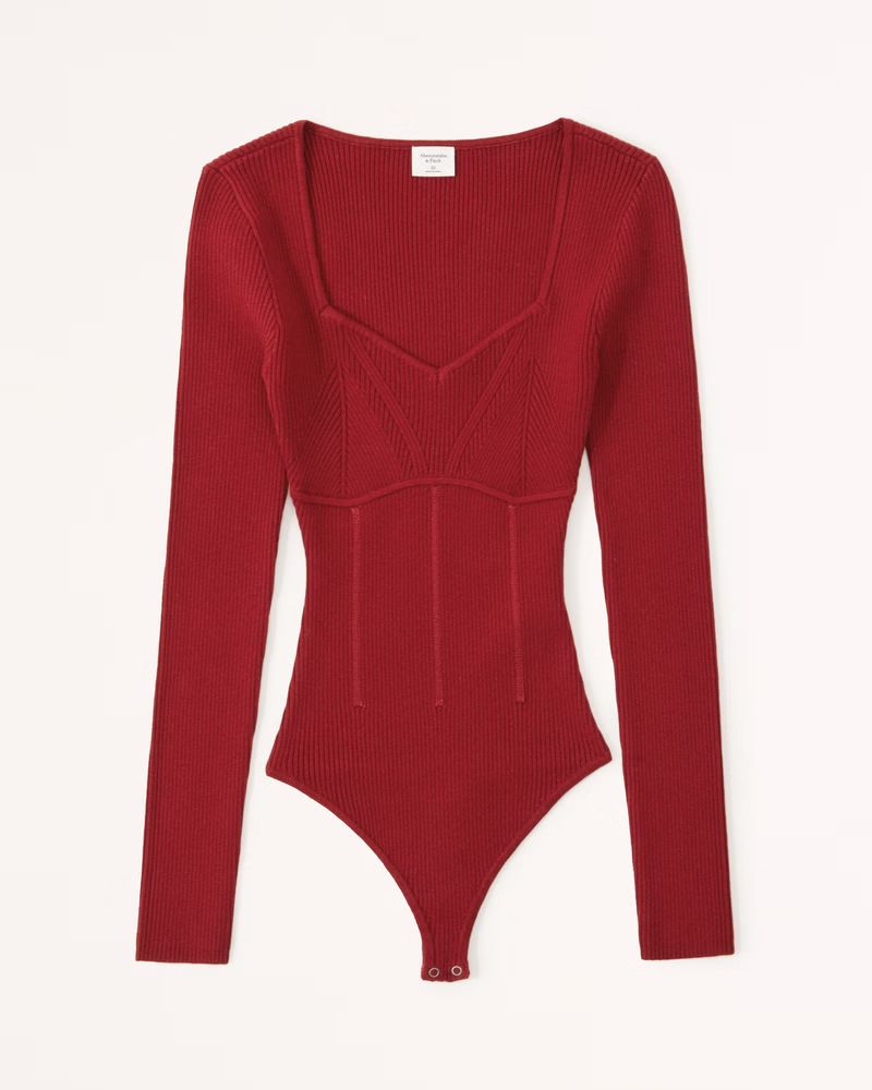 Women's Corset Sweetheart Sweater Bodysuit | Women's New Arrivals | Abercrombie.com | Abercrombie & Fitch (US)
