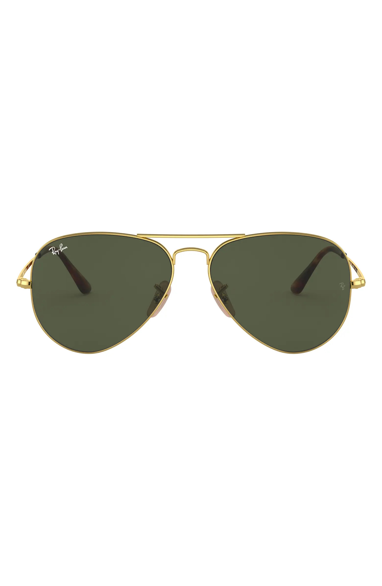 Ray-Ban Blue Light Blocking 62mm Oversize Aviator Everglasses | Nordstrom | Nordstrom