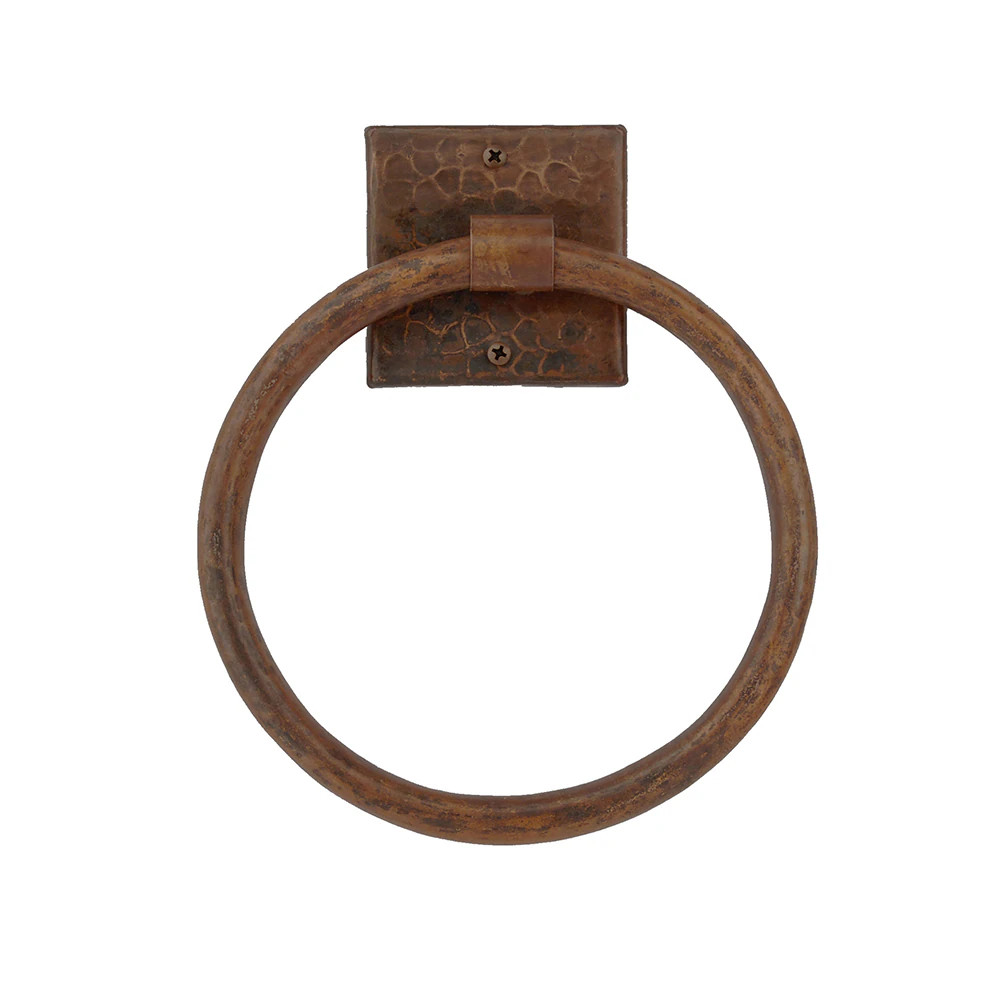 PREMIER COPPER PRODUCTS Copper Bathroom Accessories Oil Rubbed Bronze Wall mount Single Towel Ring | TR7DB | Lowe's
