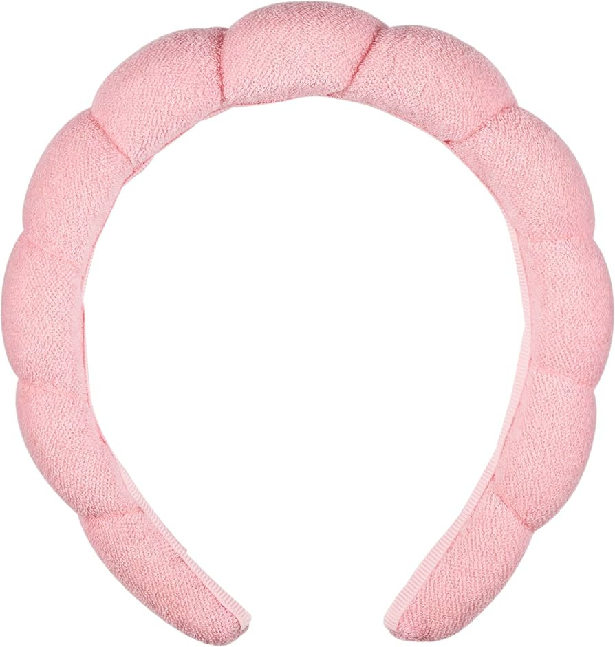 Conair Spa Makeup and Face Washing Headband, Pink Bubble Design, 1 Count, Ultra-Absorbent Microfi... | Amazon (US)