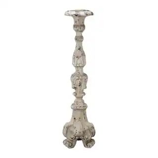 A & B Home 27.5 in. Magnesia Weathered White Candle Holder 76941-DS - The Home Depot | The Home Depot