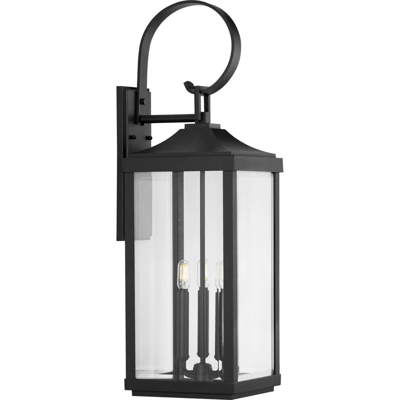 Agastya 3 - Bulb 30.625'' H Beveled Glass Outdoor Wall Lantern | Wayfair North America