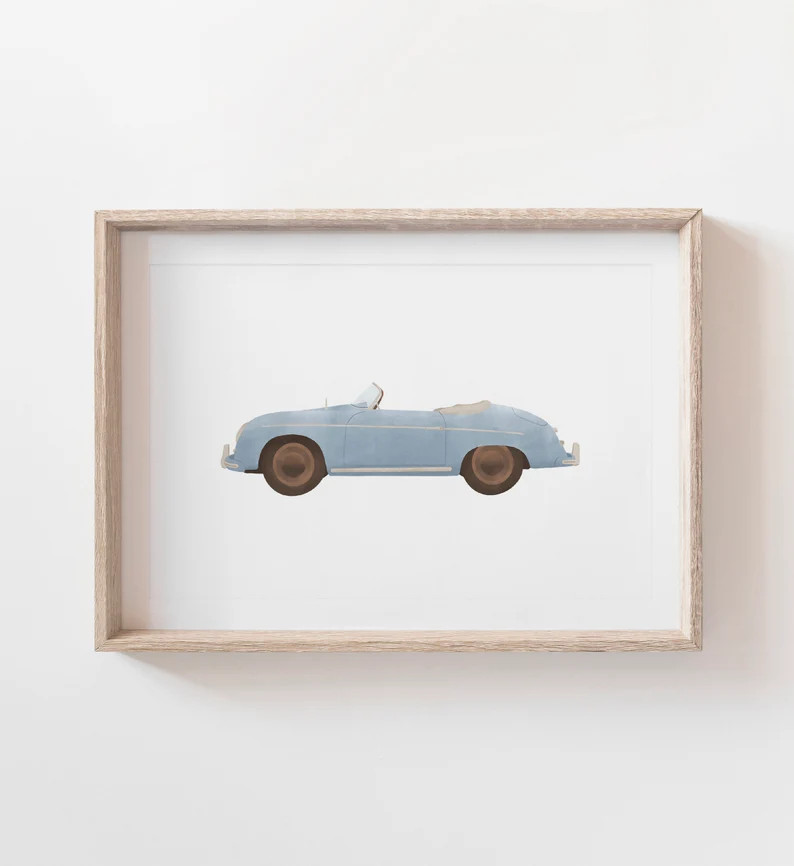 Vintage Speedster Print Retro Car Wall Art Printable Wall - Etsy | Etsy (US)