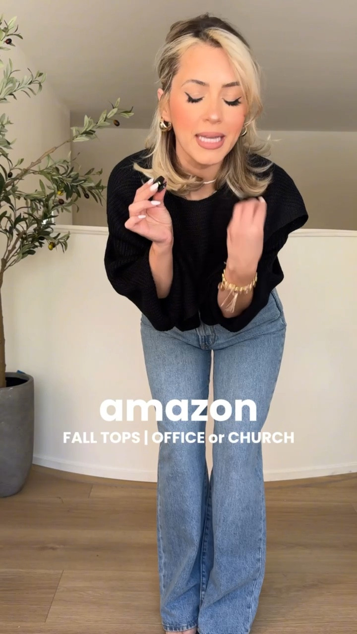 Fall top for office or church 🤩 wearing small

Jeans size 27 in the color not the same medium wash

#LTKStyleTip #LTKU #LTKWorkwear