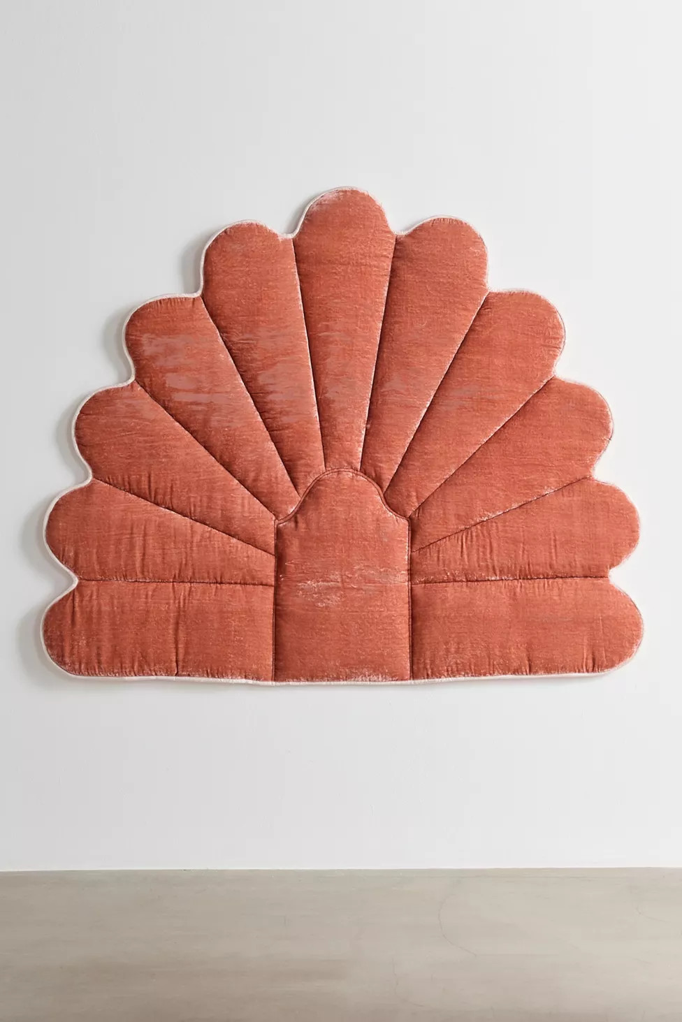 Callista Scalloped Velvet Upholstered Floating Headboard | Urban Outfitters (US and RoW)