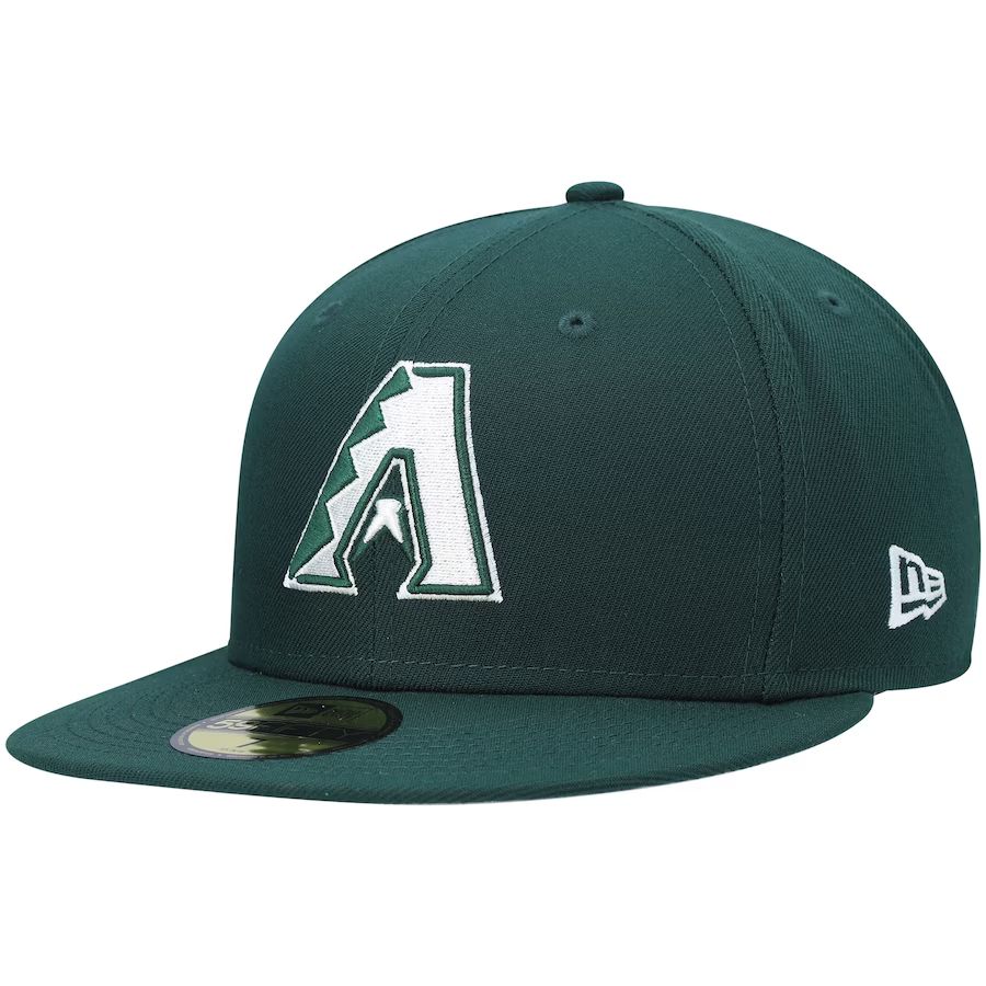 Arizona Diamondbacks New Era White Logo 59FIFTY Fitted Hat - Green | Lids