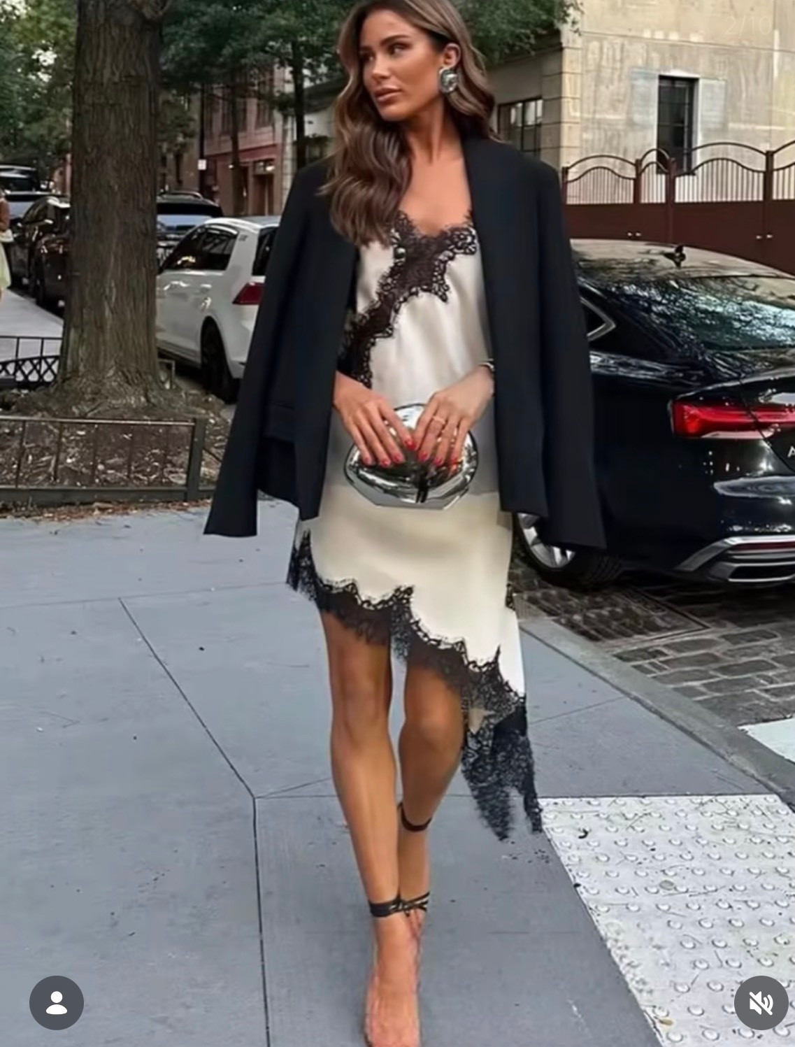 Black and white satin lace dress
Black blazer

#LTKootd #LTKMothersDay #LTKselfcare