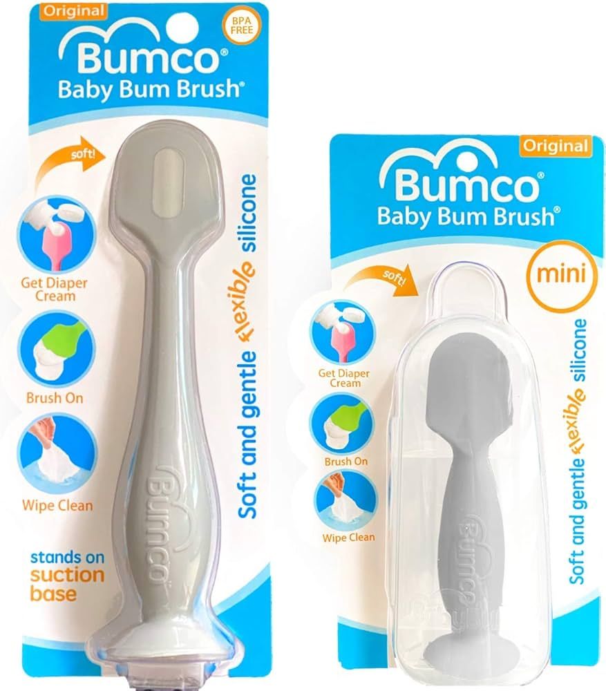 Bumco Diaper Cream Spatula + Mini Baby Bum Brush for Baby Butt Cream with Travel Case - Diaper Cr... | Amazon (US)