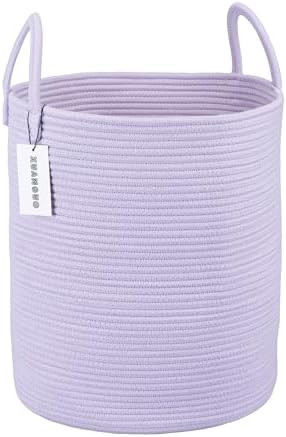 XUANGUO Rope Laundry Basket Hamper for Clothes Woven Storage Basket for Living Room Bedroom Boho ... | Amazon (US)