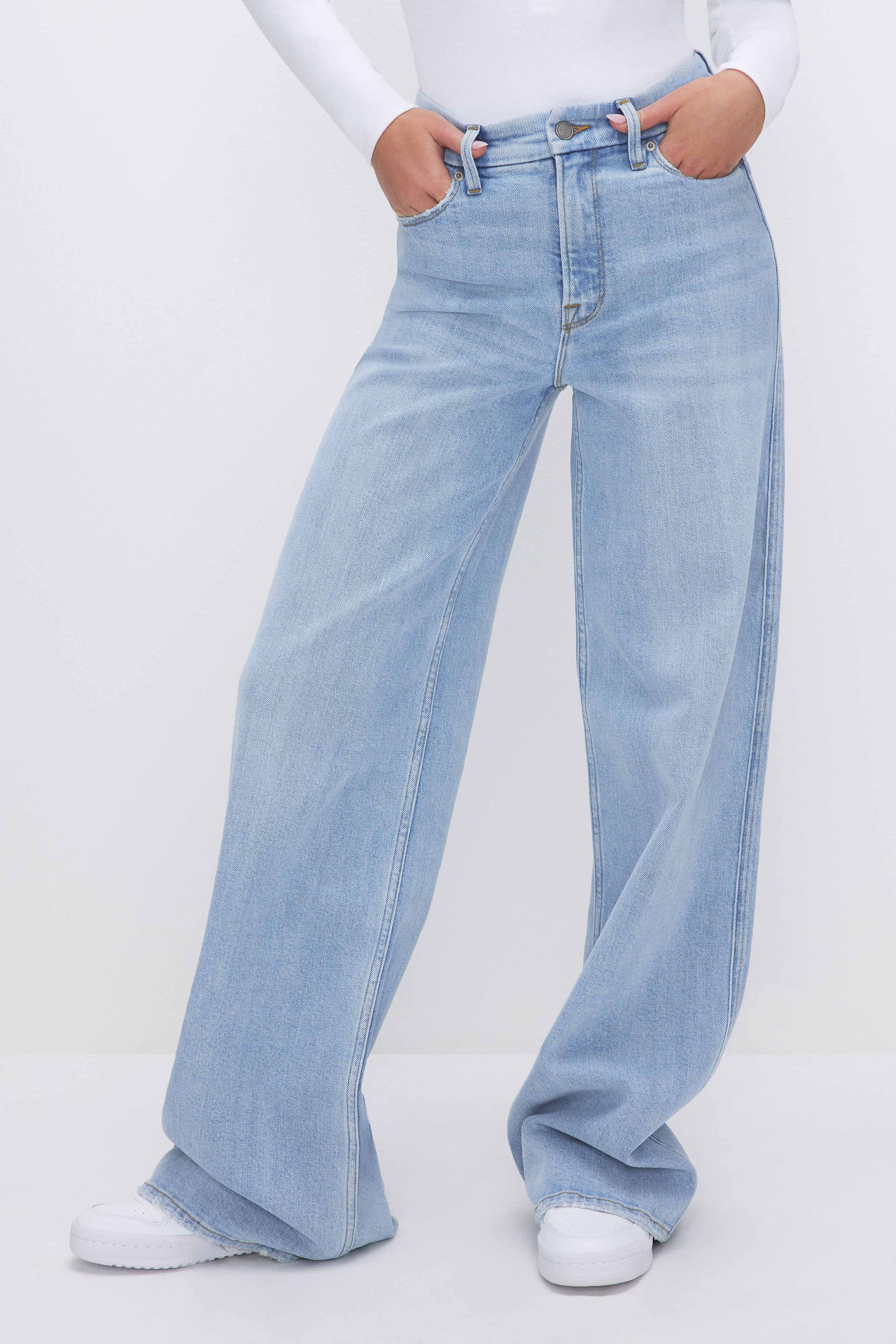 GOOD SKATE WIDE LEG JEANS | INDIGO634 - GOOD AMERICAN | Good American
