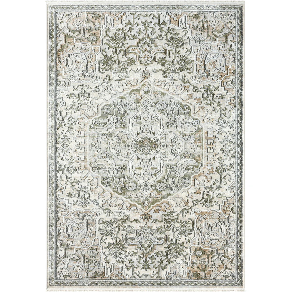 Abani Rugs Savoy SAV160A Green Beige Medallion Area Rug | Wayfair North America
