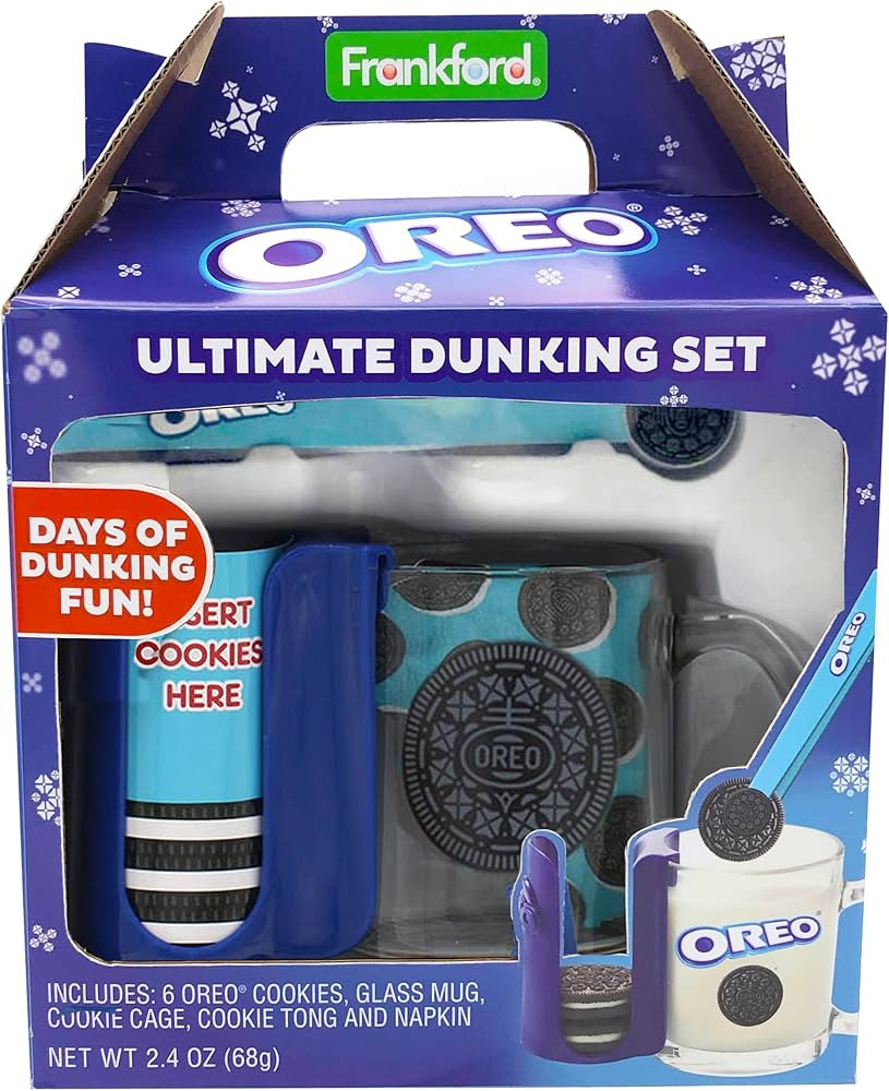 OREO Ultimate Dunking Gift Set With OREO Cookies, Glass Mug, Cookie Holder & Dunking Tongs Christ... | Amazon (US)