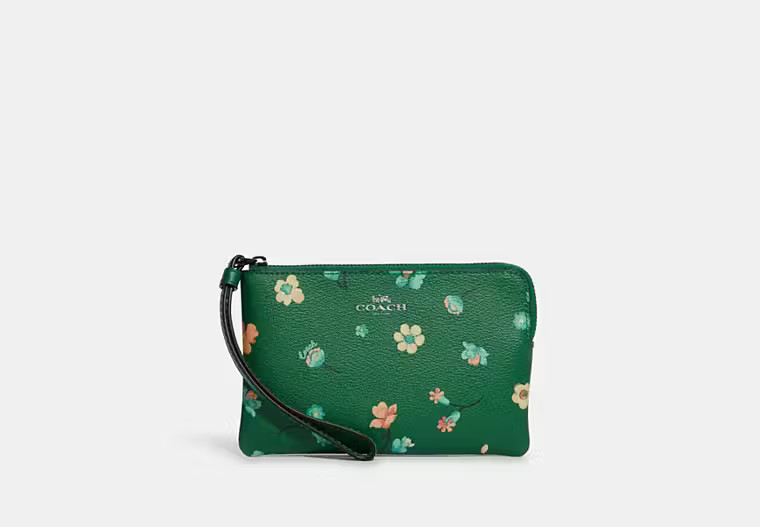 Corner Zip Wristlet With Mystical Floral Print | Coach Outlet US