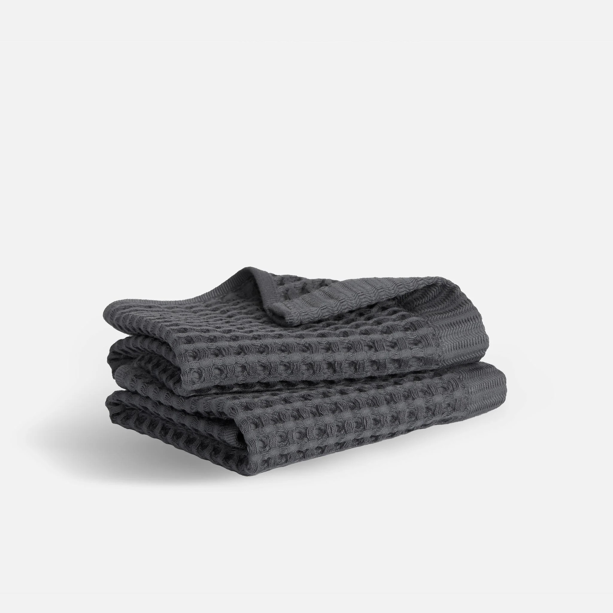 Brooklinen Waffle Bath Towel Bundle: Washcloths in Graphite | Brooklinen