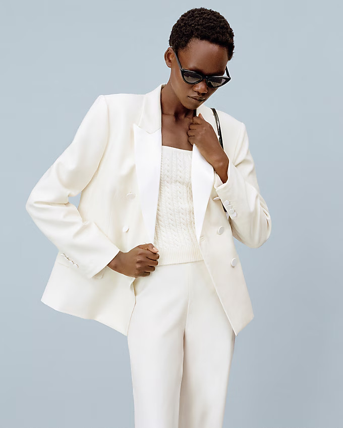 Double-breasted blazer in Italian tuxedo wool | J. Crew US