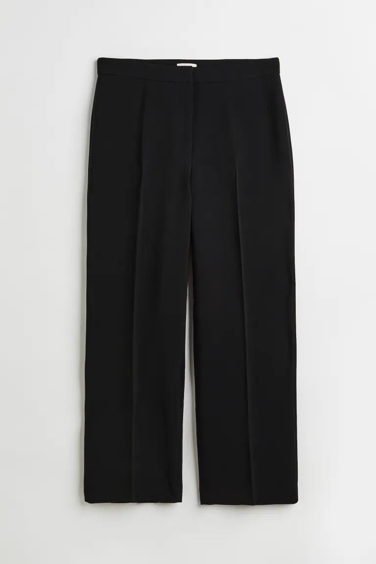 H&M+ Wide-leg Pants - Black - Ladies | H&M US | H&M (US)