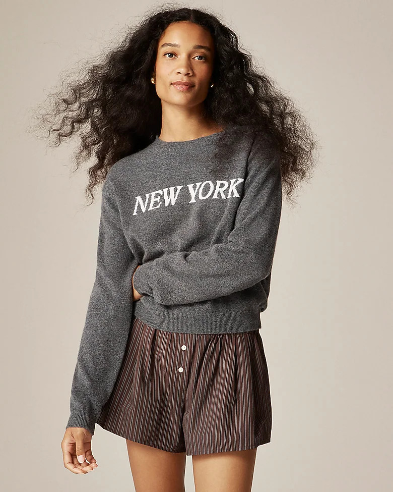 Perfect cashmere "New York" crewneck | J. Crew US