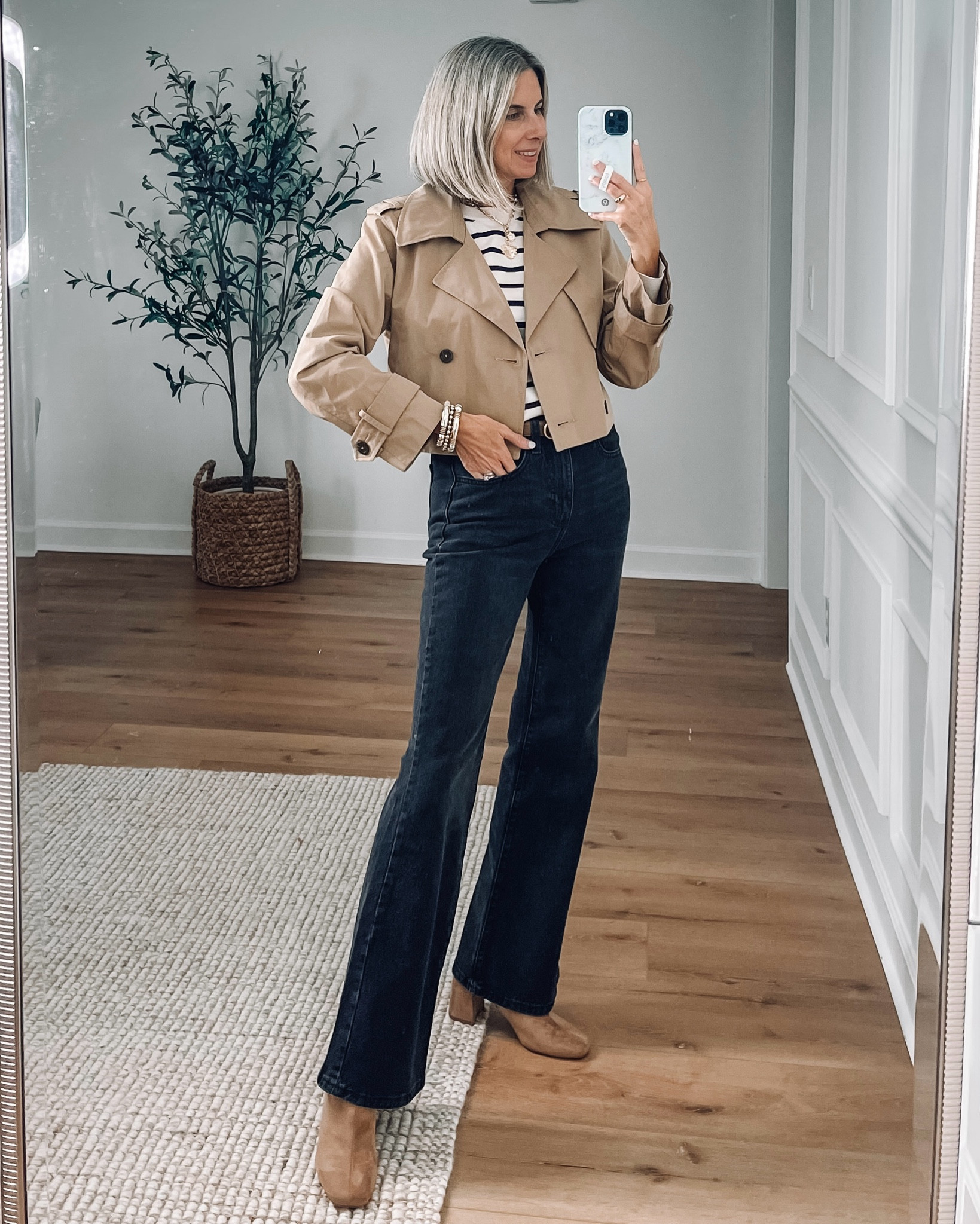 Love the puff sleeves on this Amazon top! Comes in other colors. Wearing a small. Black denim jeans in a 4. Trench coat wearing an xs. Found a similar option from Amazon








Fall outfit idea 
Fall fashion 
Workwear 
Night out 
Teacher outfit 
Amazon outfit ideas
Abercrombie coat 




#LTKFindsUnder50 #LTKSaleAlert #LTKStyleTip