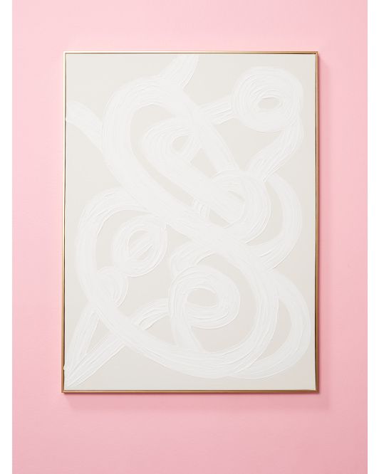 30x40 Framed Tonal Plaster Loop Wall Art | Living Room | HomeGoods | HomeGoods
