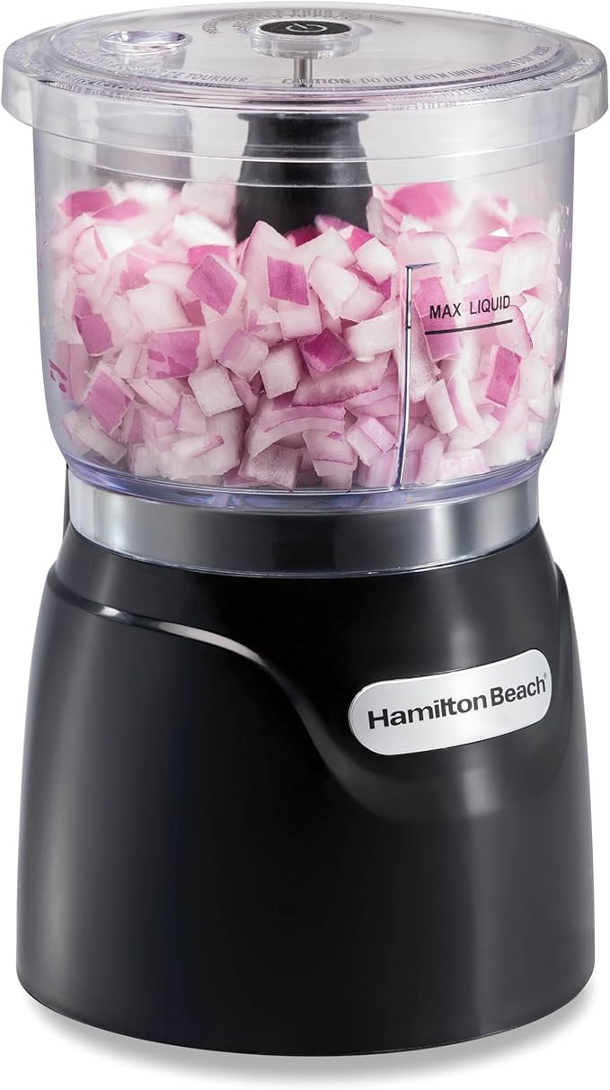 Hamilton Beach Electric Vegetable Chopper & Mini Food Processor, 3-Cup, 350 Watts, for Dicing, Mi... | Amazon (US)