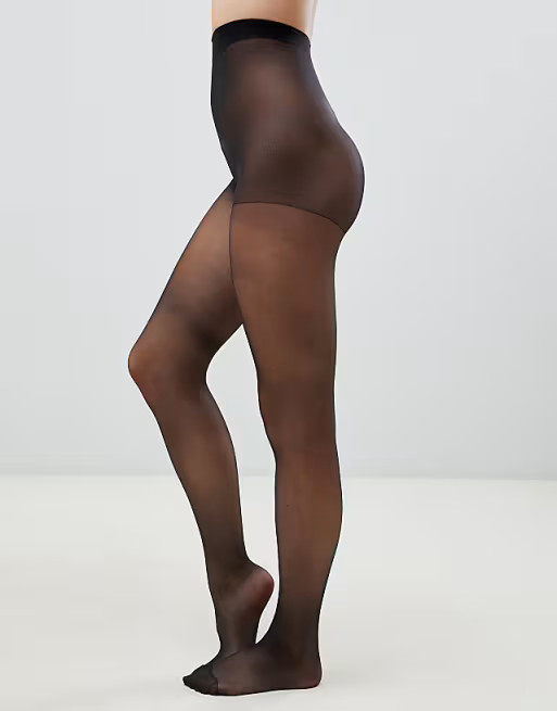 Gipsy soft luxury matte 15 denier tights 2 pack in black | ASOS (Global)