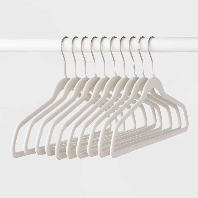 10pk Flocked Hangers - Brightroom™ | Target