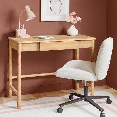 Bobbin Turned Wood Desk with One Drawer Natural - Room Essentials™ | Target