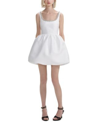 Self-Portrait White Taffeta Diamante Mini Dress Women - Bloomingdale's | Bloomingdale's (US)