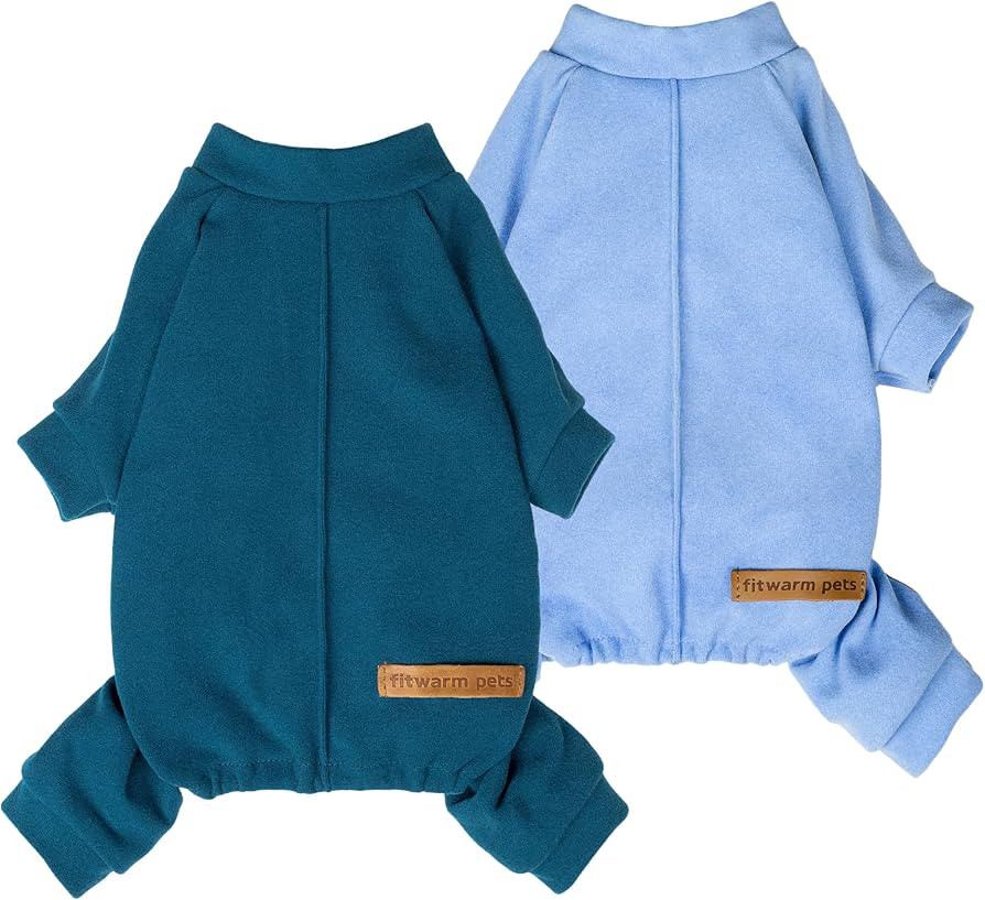 Fitwarm 2 Pack Lightweight Fleece Dog Pajamas, Warm Winter Dog Clothes for Small Dogs Boy Girl, F... | Amazon (US)