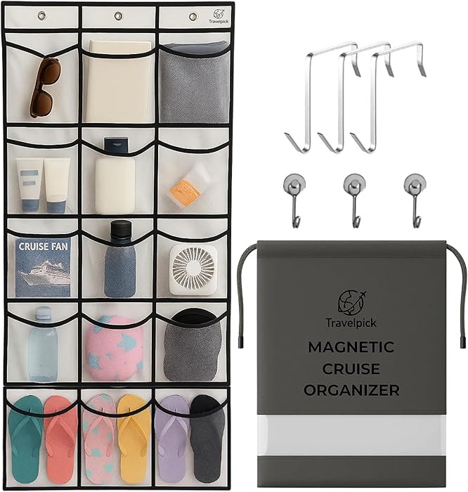 Magnetic Cruise Cabin Organizer 2026-15 Pocket Over the Door Hanging Shoe Organizer & Stateroom S... | Amazon (US)