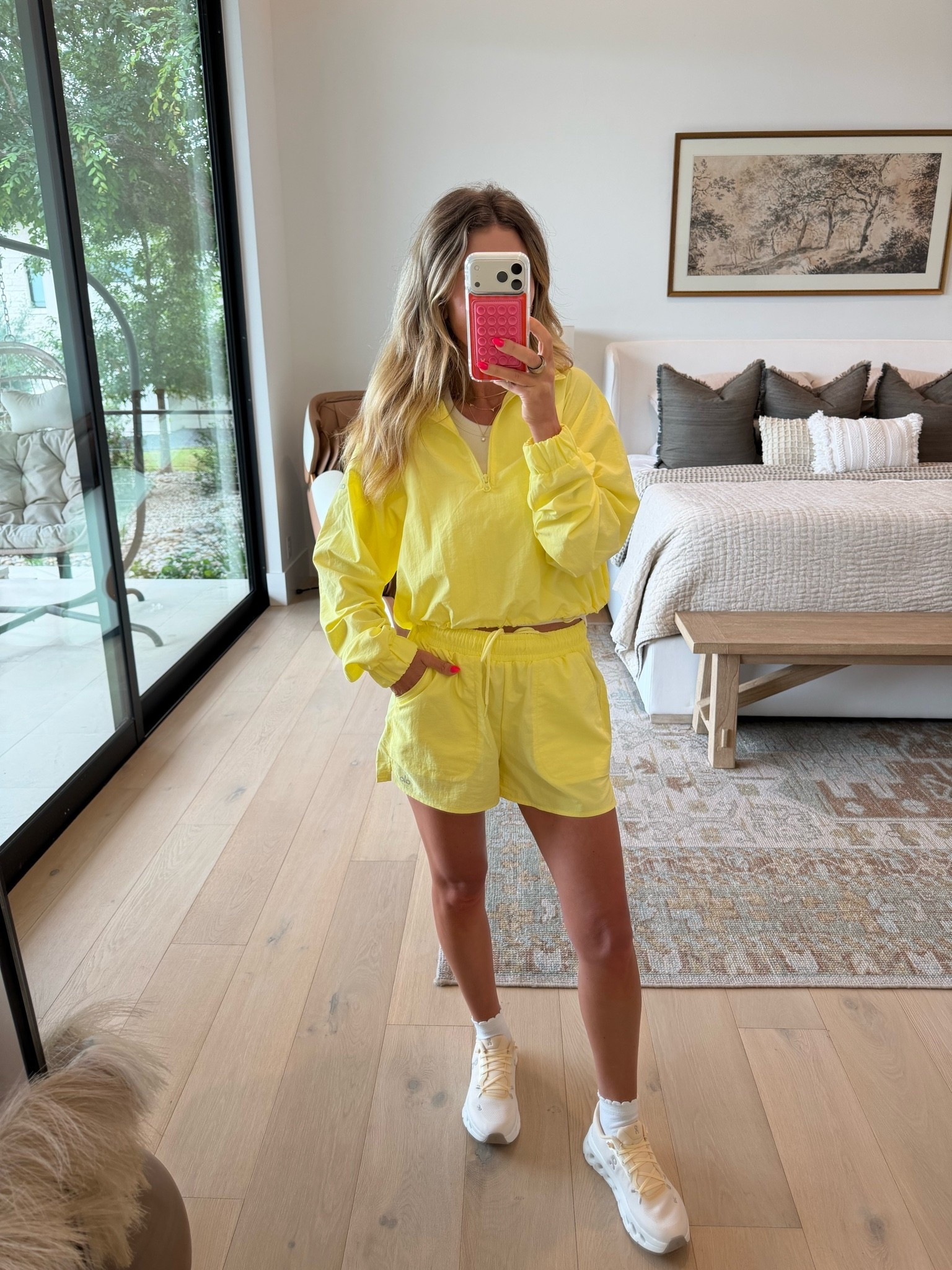 Today’s cozy set for meetings, and a baseball game this evening!! Love this alo set so much and it’s currently 30% off in the app! Wearing size small in both. 

On cloud sneakers run tts 
Aritzia ruffle socks

#LTKootd #LTKActive #LTKSaleAlert