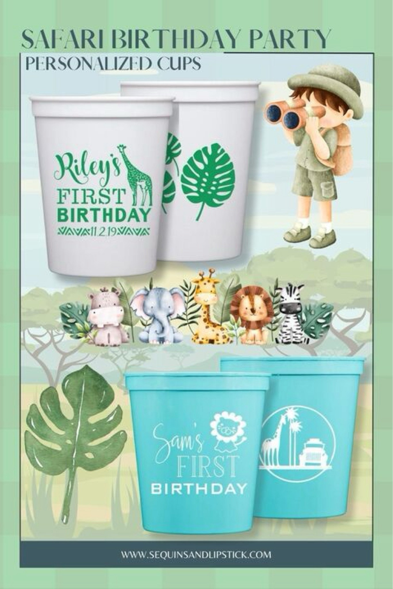 Make sure to order your personalized birthday cups from the shop! This Safari theme is so cute for a summer birthday!

#LTKBaby #LTKKids #LTKParties