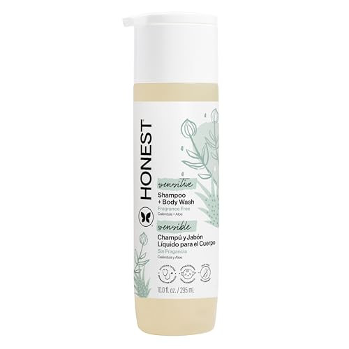 The Honest Company 2-in-1 Baby Shampoo & Body Wash, Fragrance-Free, Tear-Free, Hypoallergenic, Naturally Derived, Sensitive Skin, 10 fl oz | Amazon (US)