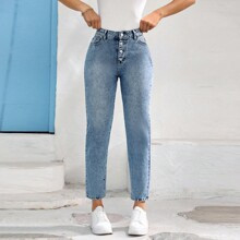 Womens Sexy MidRise Loose Fit Skinny Jeans | SHEIN