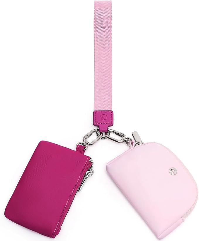 WSRYDJDL Mini Zip Around Wristlet Wallet for Women Detachable Dual Pouch Wristlet Portable Coin P... | Amazon (US)