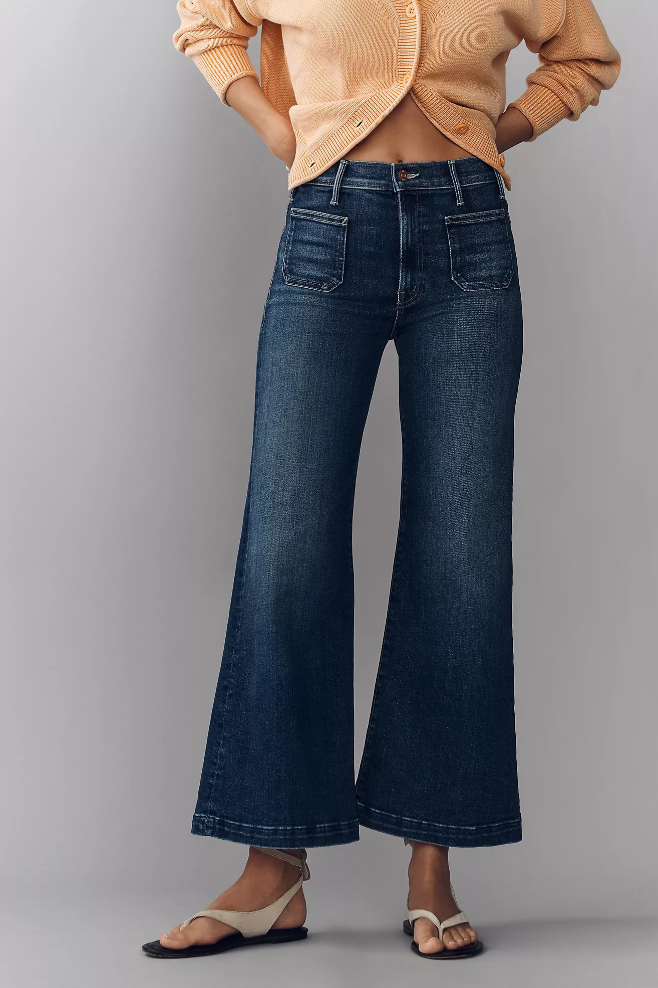 MOTHER The Hustler Petite Roller Sneak Jeans | Anthropologie (US)