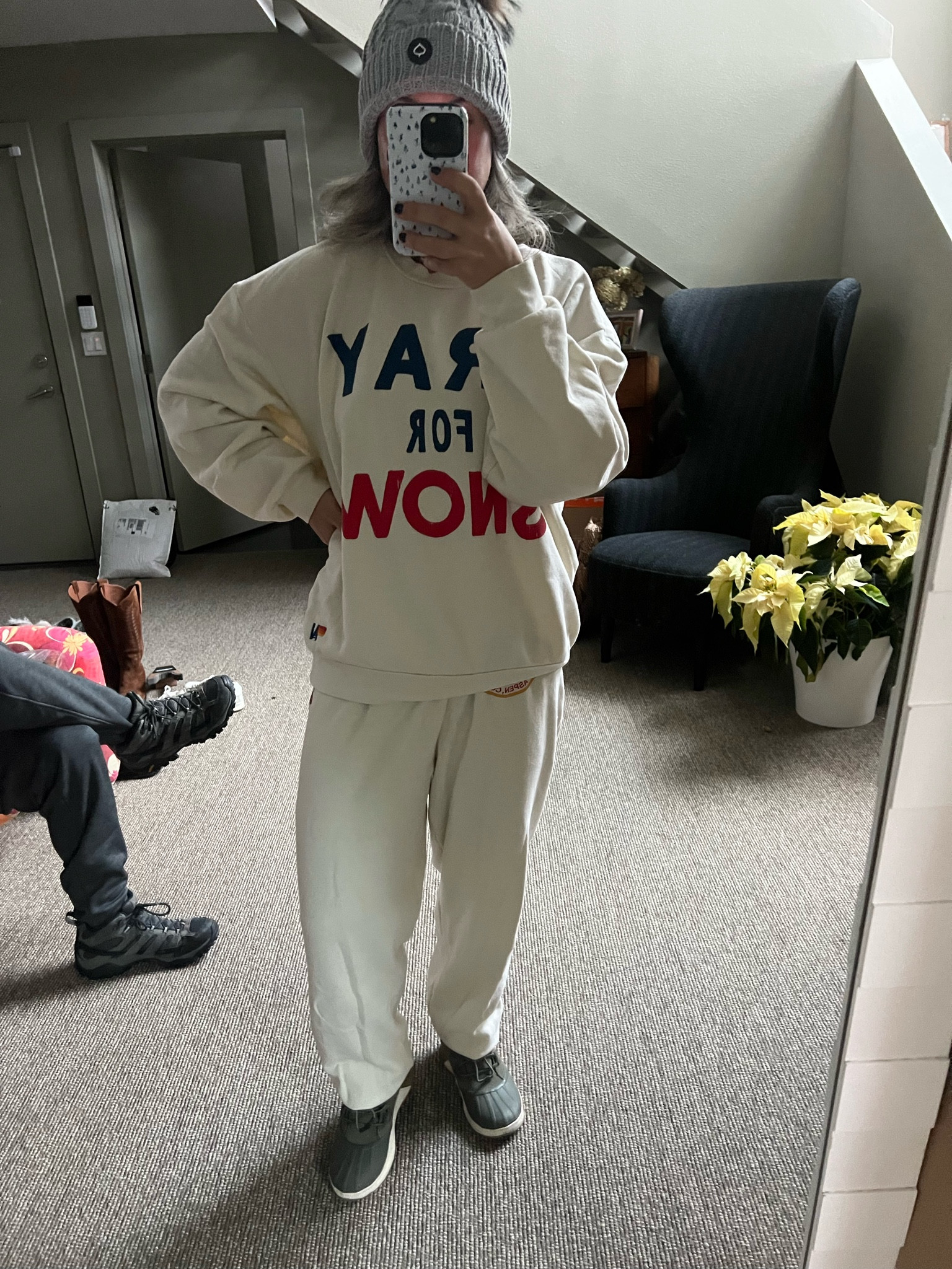 Living in my favorite winter uniform: the Aviator Nation Pray for Snow sweatsuit—so soft, it feels like a hug, and perfect for cozy snow days! Paired with my Out ‘N About Sorels, which bring all the warmth and function of classic Sorel boots without the bulk. These are my go-to for everything from walking the dog to snowy hikes. Cute, comfy, and ready for wherever winter takes me! 

#LTKSeasonal #LTKFitness #LTKActive