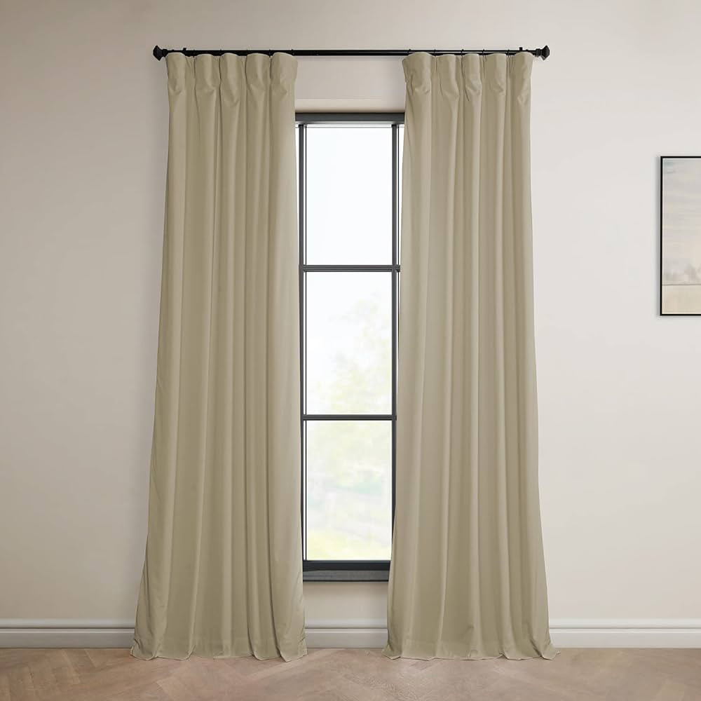 HPD Half Price Drapes Heritage Plush Velvet Curtains 96 Inches Long Room Darkening Curtains for B... | Amazon (US)