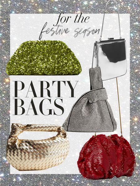 Add one of these bags to any outfit and you’ll be ready for the Christmas party 🎈
Christmas party outfit ideas | Red sequin bag | Silver bag | Diamante bag | Cos green sequin clutch bag | evening bag | Gold bag | Bottega bag dupe 

#LTKHoliday #LTKitbag #LTKparties