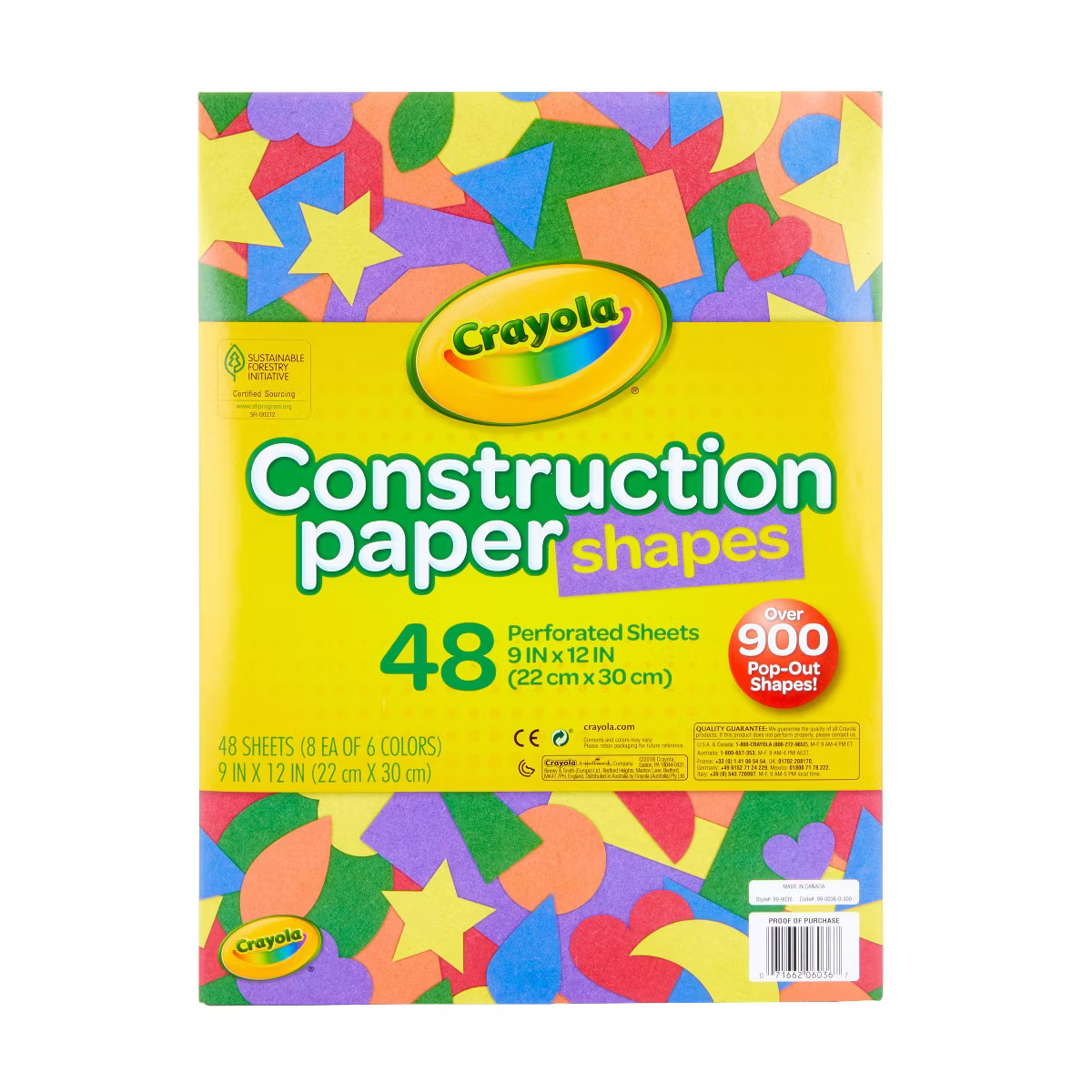Crayola 48 Page Construction Paper with Pop Out Shapes: Multicolor, 9x12 Inches, Uncoated, Valent... | Target