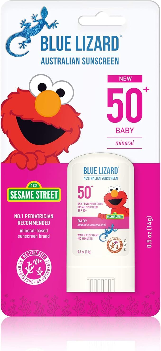 BLUE LIZARD Baby Mineral Sunscreen Stick with Zinc Oxide, SPF 50+, Water Resistant, UVA/UVB Prote... | Amazon (US)