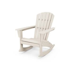 POLYWOOD Grant Park Plastic Patio Outdoor Adirondack Rocking Chair ADR440SA - The Home Depot | The Home Depot