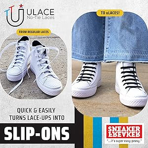 uLace Kiddos No-Tie Shoelaces - Elastic Shoe Laces for Sneakers | Stretchy | Easy Installation - ... | Amazon (US)