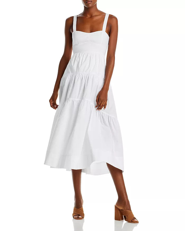 Lily Cotton Lace Up Midi Dress | Bloomingdale's (US)