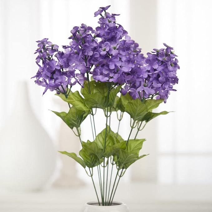 Factory Direct Craft Purple Articial Lilac Silk Flower Bush - Old-Fashioned Lilac Flowering Bush ... | Amazon (US)