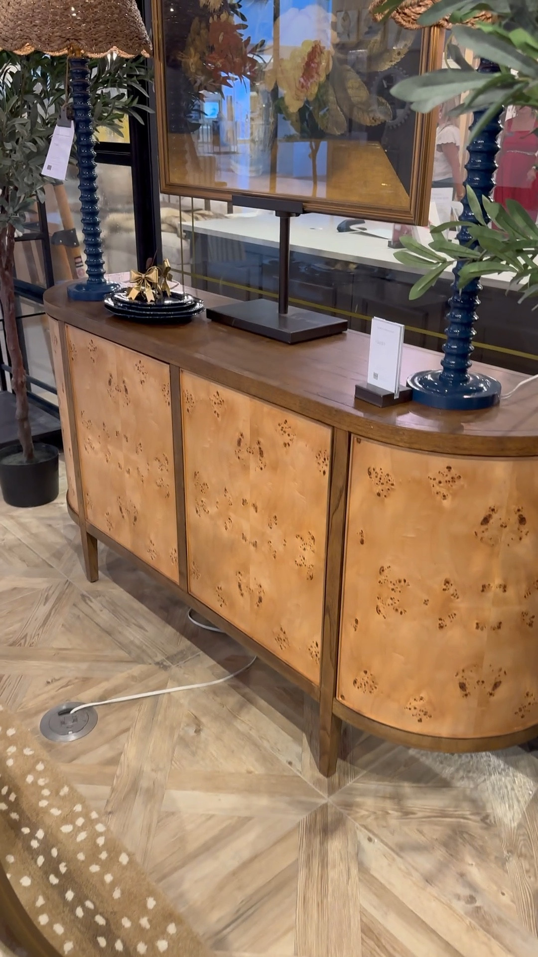 This burlwood cabinet console is so beautiful! Home decor, living room decor

#LTKSeasonal #LTKHome #LTKstorytime