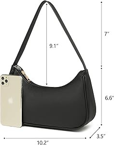 Shoulder Bags for Women Vegan Leather Hobo Sling Tote Handbag Retro Clutch Purse with Zipper Clos... | Amazon (US)