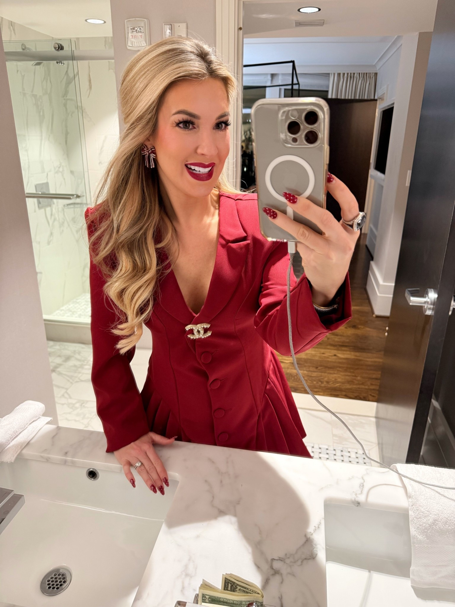 Christmas looks for less! Wearing size small in blazer dress. White Gucci tights sold out but linked other color options  

#holidaylooks #holidaydress #holidaystyle #christmasdress #christmasstyle #gucci #ysl #guccitights #yslclutch #holidayearrings

#LTKHoliday #LTKootd #LTKFindsUnder50